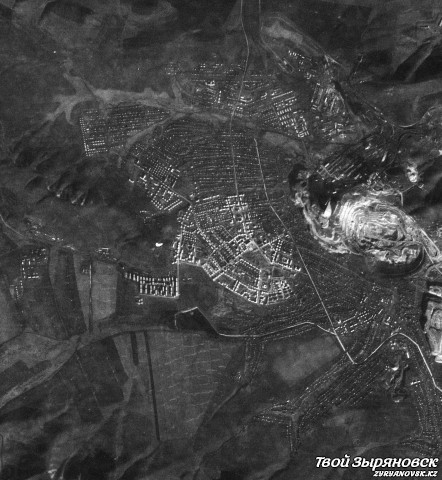 Зыряновск. Фотография с американского спутника, октябрь 1965 г.