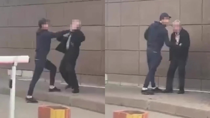 Мужчина напал на пожилого алматинца. Очевидцы сняли это на видео Мужчина напал на пожилого алматинца. Очевидцы сняли это на видео