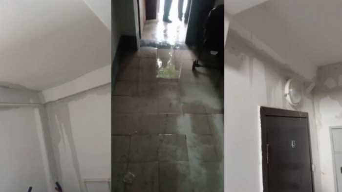 "Это происходит с первых дней": состояние новой многоэтажки показали в Актюбинской области