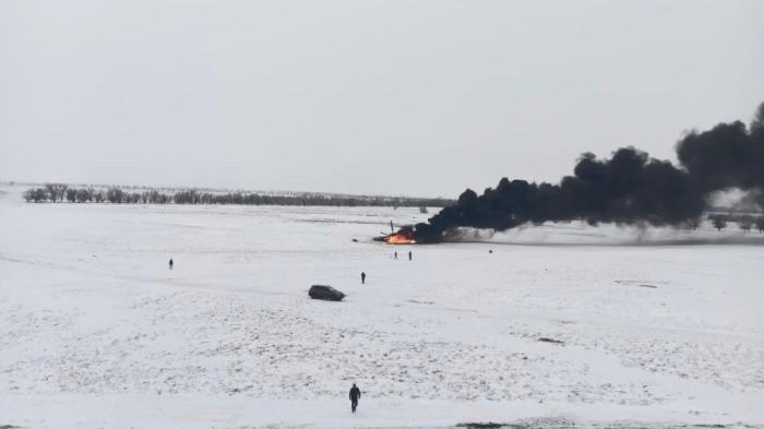Вертолет упал в Актюбинской области Вертолет упал в Актюбинской области