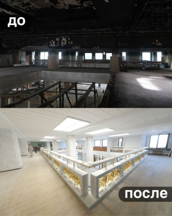 Сгоревший в Кантаре акимат Алматы отремонтировали: фото до и после