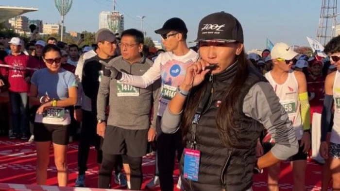 Досаева заметили среди бегунов "Алматы марафона" Досаева заметили среди бегунов "Алматы марафона"