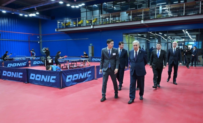 Касым-Жомарт Токаев сыграл в настольный теннис в Актобе Касым-Жомарт Токаев сыграл в настольный теннис в Актобе