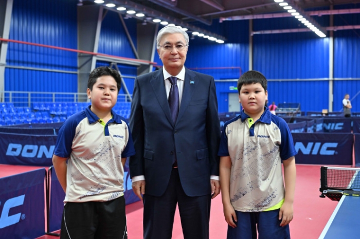 Касым-Жомарт Токаев сыграл в настольный теннис в Актобе Касым-Жомарт Токаев сыграл в настольный теннис в Актобе