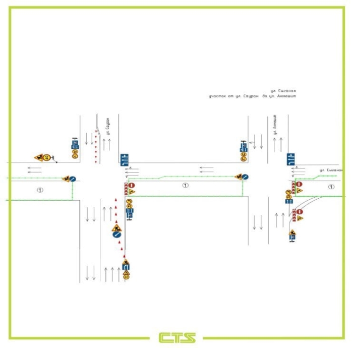 
Улицу Сыганак частично перекроют на девять месяцев в Астане
