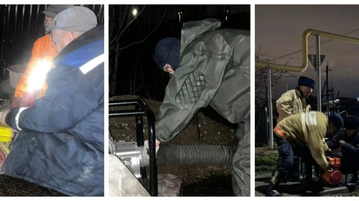 Дворы частных домов и участки дорог оказались под водой в Алматы