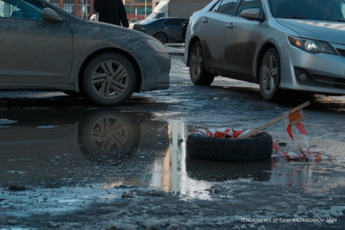 Асфальт снова "растаял" вместе со снегом? Улицы Астаны сейчас Асфальт снова "растаял" вместе со снегом? Улицы Астаны сейчас