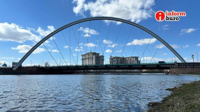 Как выглядит разлившийся Есиль в Астане
Как выглядит разлившийся Есиль в Астане