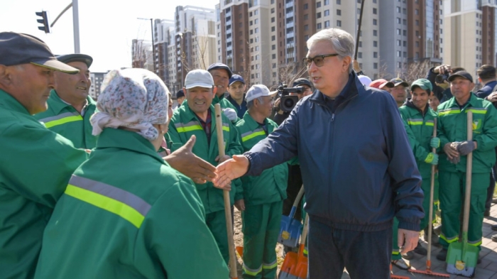 Президент Токаев принял участие в субботнике