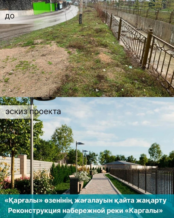
Набережную реки Каргалы благоустраивают в Алматы: как она будет выглядеть
