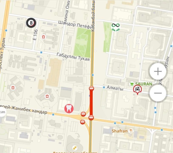 Ещё один участок проспекта Кабанбай батыра закрыли на несколько дней в Астане
 
Ещё один участок проспекта Кабанбай батыра закрыли на несколько дней в Астане