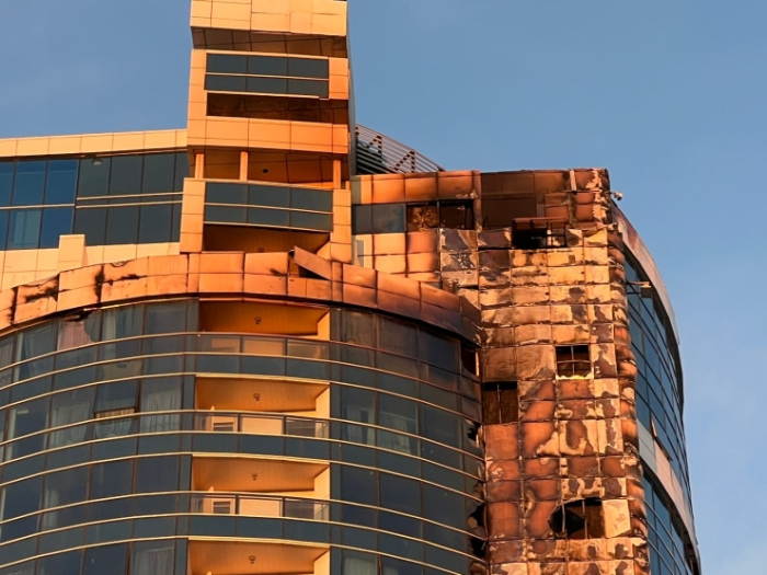 Пожар в районе "Хан шатыра": что происходит на месте сейчас Пожар в районе "Хан шатыра": что происходит на месте сейчас