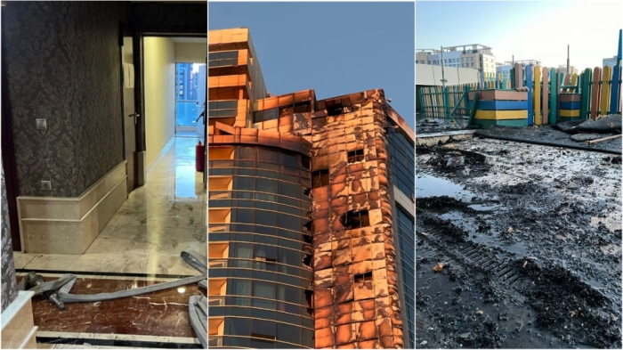 Пожар в районе "Хан шатыра": что происходит на месте сейчас Пожар в районе "Хан шатыра": что происходит на месте сейчас