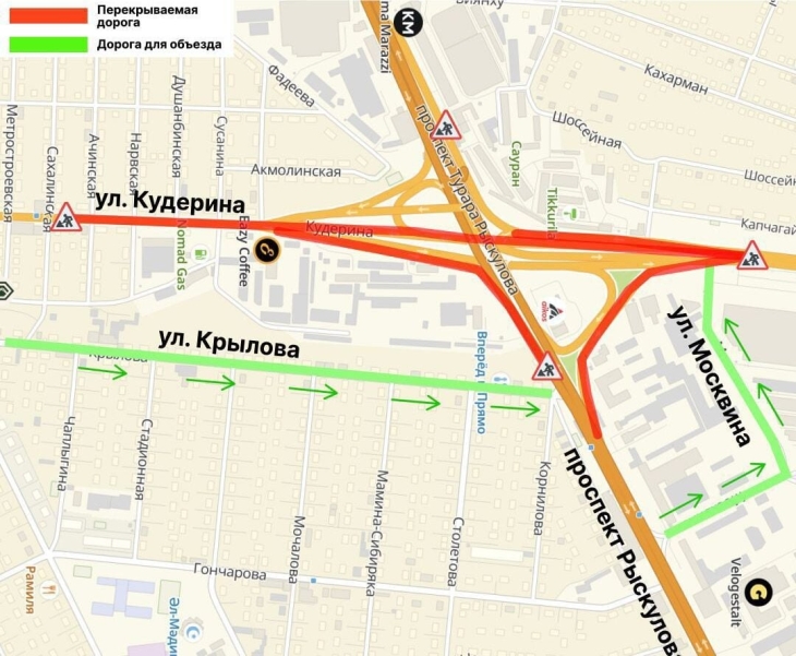 
В Алматы на сутки перекроют тоннель и съезды транспортной развязки
