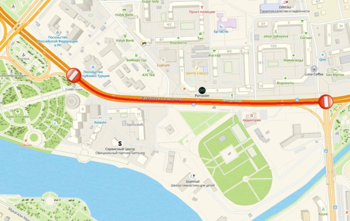 Участок улицы Ташенова частично перекроют в Астане
Участок улицы Ташенова частично перекроют в Астане