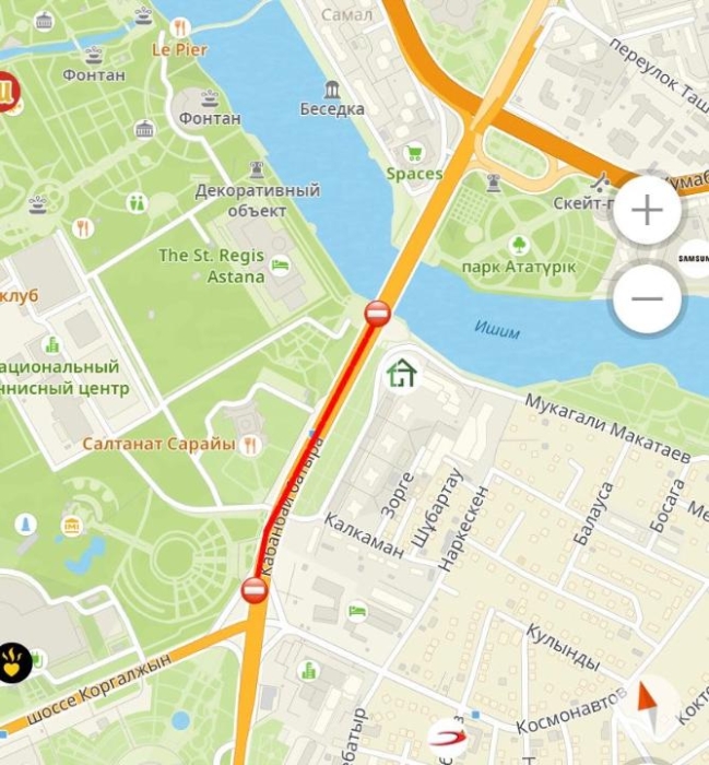 
В Астане закроют дорогу к мосту Караоткель
