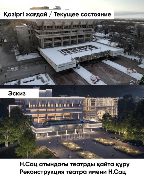 В театре имени Сац объяснили, почему на его реконструкцию уйдёт почти 22 млрд тенге
В театре имени Сац объяснили, почему на его реконструкцию уйдёт почти 22 млрд тенге