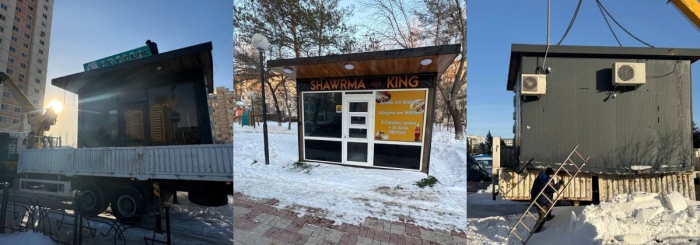 Незаконно установленные торговые павильоны демонтировали на набережной Астаны
Незаконно установленные торговые павильоны демонтировали на набережной Астаны