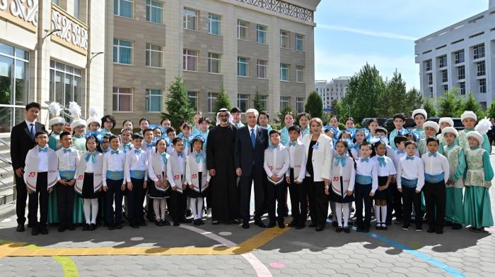 
                                                                                                                                                                                                                                                                                                                                                                                                                                                                                                                                                                                                                    Президент Казахстана и наследный принц Абу-Даби посетили школу-лицей в Астане
                                                            