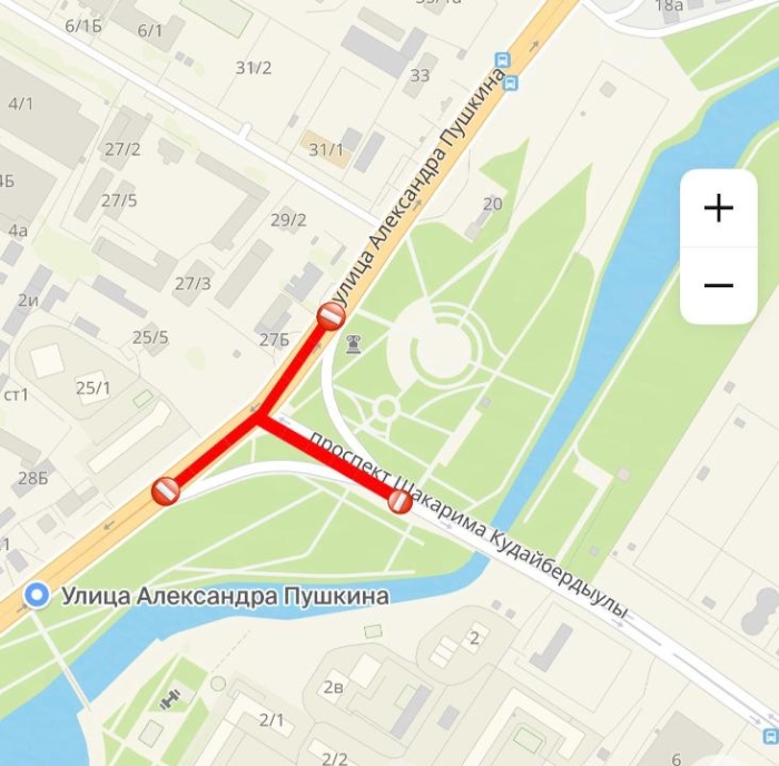 До 5 мая перекроют движение на перекрёстке в Астане
До 5 мая перекроют движение на перекрёстке в Астане