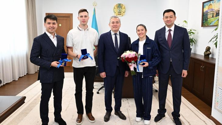 
                                                                                                                                                                                                                                                                                                                                                                                                                                                                                                                                                                                                                    Призёры Олимпиады в Париже получили квартиры в Алматы
                                                            