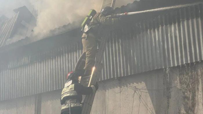 50 спасателей тушили пожар на складе в Астане
50 спасателей тушили пожар на складе в Астане