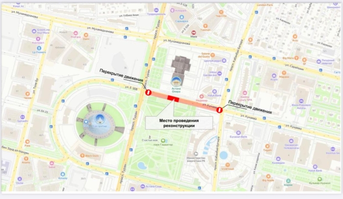 Часть Bus Lane по проспекту Туран в Астане временно открыли для автомобилистов
Часть Bus Lane по проспекту Туран в Астане временно открыли для автомобилистов