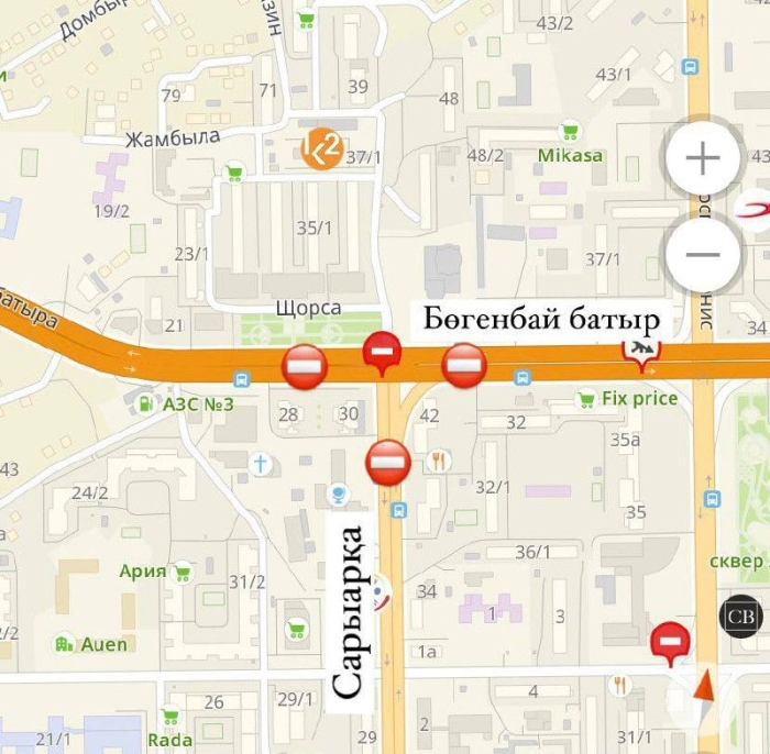 Пересечение проспектов Богенбай батыра и Сарыарка перекроют в Астане на два дня
Пересечение проспектов Богенбай батыра и Сарыарка перекроют в Астане на два дня