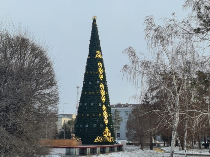 Сильный ветер снес главную елку в Павлодаре: в регионе бушует непогода