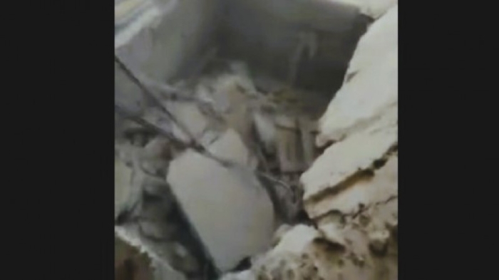 В Актау в строящемся здании обрушился этаж В Актау в строящемся здании обрушился этаж